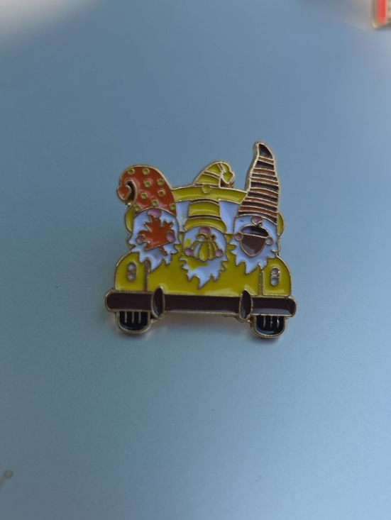 Fashion Jewelry Jewelry - Fun Fall Backpack Pin • Autumn Lapel Pin 🍁Fall GNOME #2